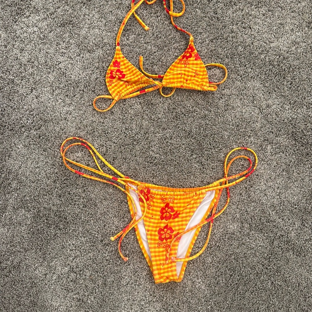 Loleia string bikini set top XS bottom S